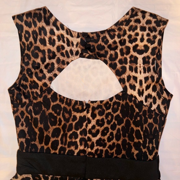 Leopard Print Peplum Dress - Picture 5 of 5